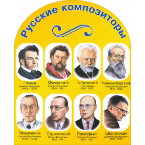 Стенды в кабинет музыки Русские композиторы
