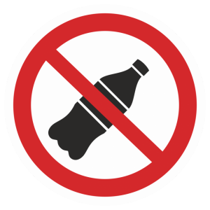 Т-2390 - Таблички на металле «Вход с напитками запрещен»